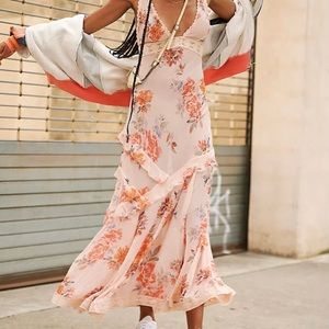 Free People floral maxi dress